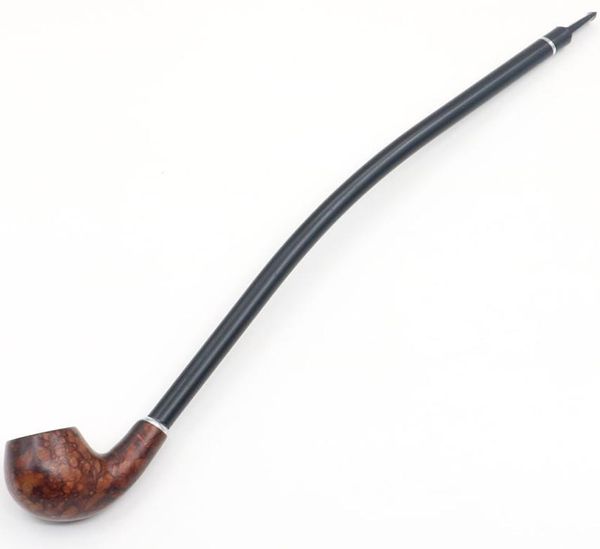 Cachimbos longos para fumar, 41cm, material acrílico de metal, embalagem para presente, tabaco, cigarro, mutiltypes, cor de madeira com caixa 775 r26123805