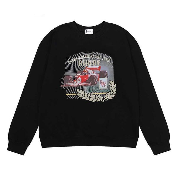 2024 Trend New Stylemens Felpe con cappuccio Felpe da uomo Trapunte Set Ins Chic Rhude F1 Racing Gran Prix Circuit De Monaco Girocollo Pullover Maglione