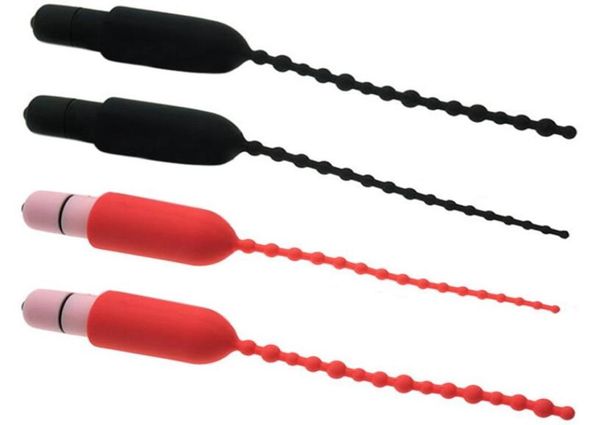 Männlich 7 Frequenz Vibrieren Weiches Silikon Harnröhrenklingende Dehnung Stimulieren Perlen Dilator Penis Plug Vibrator Erwachsene Bdsm Sex T5552951