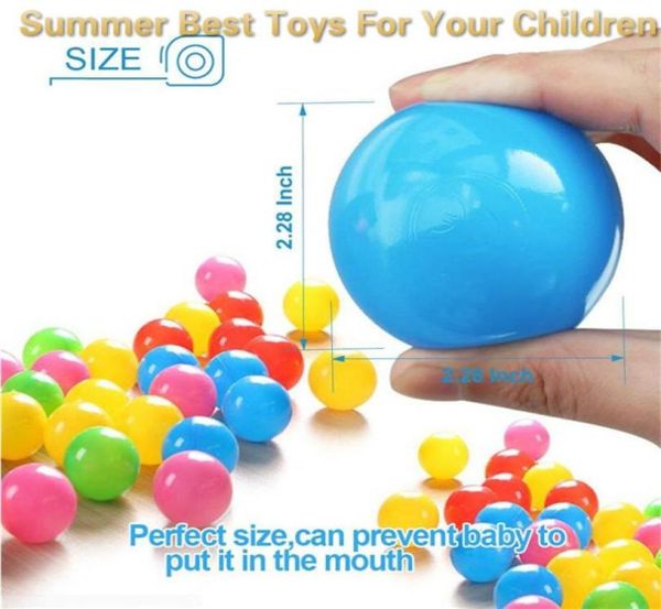 Ocean Balls Baby-Kind-Badegrube-Spielzeug, bunt, weicher Kunststoff, Großpackung, 100 Stück, Sommerspielzeug für Ihre Kinder4189320