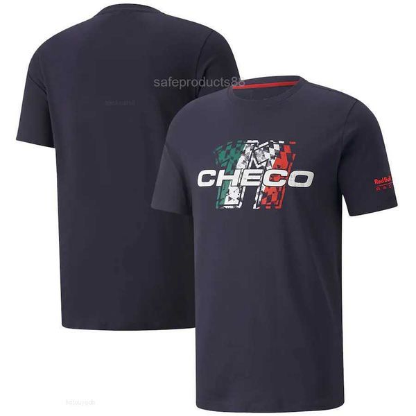 Erkek Tişörtleri F1 Formula One Racing 2024 Takım Kısa Kollu T-Shirt Şampiyonu Stil Lacivert Red Spot Üst Giyim Yaz Tişörtleri Erkekler İçin