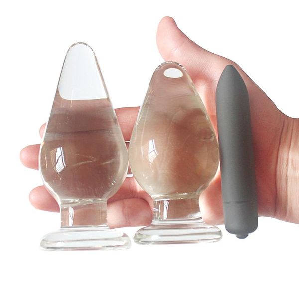 5cm tamanho grande vidro butt plug transparente cristal vibradores anal contas enorme butt plug estimulador anal brinquedos sexuais para mulheres homens y4753365