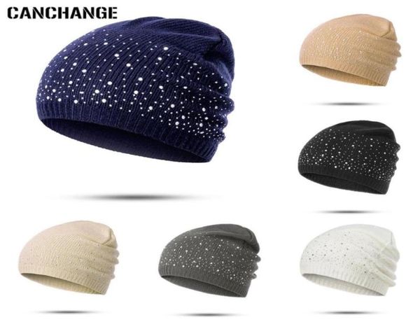 Fashion Starry Sky Winter Beanie Hüte Frauen Soft Stricken Skullies Beanies Hut Frauen Strass Baumwolle Hut Hedging Cap gorras7421326