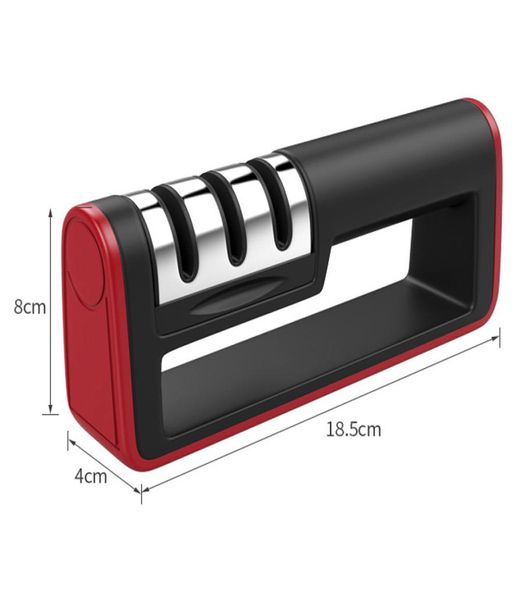 Acessórios de utensílios de cozinha aço inoxidável profissional faca de cozinha afiar máquina multifuncional plástico lidar com apontador de faca dh4762200