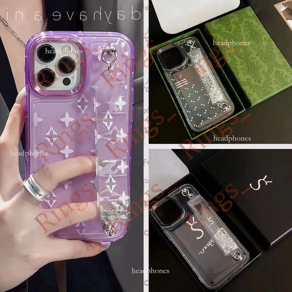 Lindas capas de telefone para iPhone 15 14 13 12 11 Pro Max Designer Luxury Clear Hi Quality Bolsa 18 17 16 15pro 14pro 13pro 12pro Case com caixa de logotipo embalagem meninas