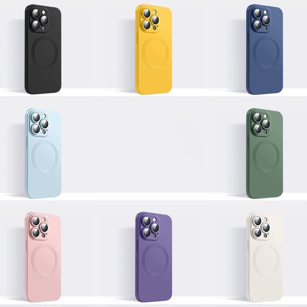 Magsafe Wireless Magnetic Charging Cases Flüssigsilikon-Handyhülle für iPhone 15 14 Plus 13 12 Mini 11 Pro Max 8 7 Samsung S24 S23 S22 Handyhülle DHL/UPS