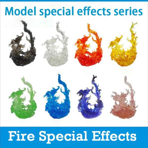 Soul Effect Impact Fire Effetti speciali Blue Flame Modello Action Figure in plastica Display HG / RG SD Rabot / animazione Stage Act Suit 240227