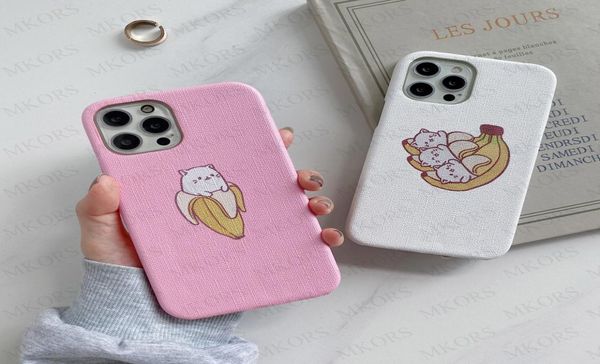 Design Banana Cat Handyhüllen für iPhone 12 Mini 12pro 11 11pro X Xs Max Xr 8 7 6 6s Plus Fashion Skin Letter Case Cover8334425
