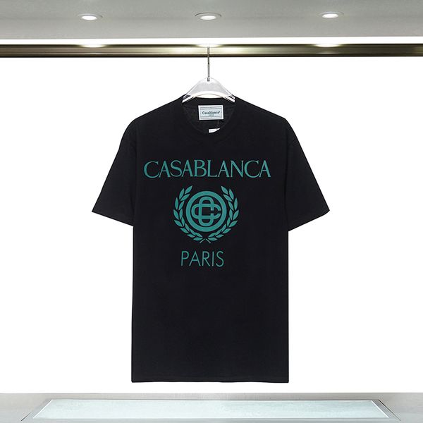 casab blanca gráfico tee moda casual t camisa das mulheres dos homens casablanc camisa verão tee designer camisas mens marca designer em torno do pescoço mangas curtas homem topos tamanho S--3XL