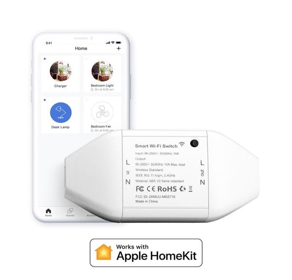 Meross Smart WiFi Switch MSS710 Timer-Einstellung, Sprachsteuerung, funktioniert mit Apple HomeKit, Amazon Alexa, Google Assistant, SmartThings6356121