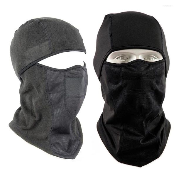 Capacetes de motocicleta Balaclava Máscara facial respirável livremente à prova de vento inverno ciclismo velo térmico headwear para homens mulheres