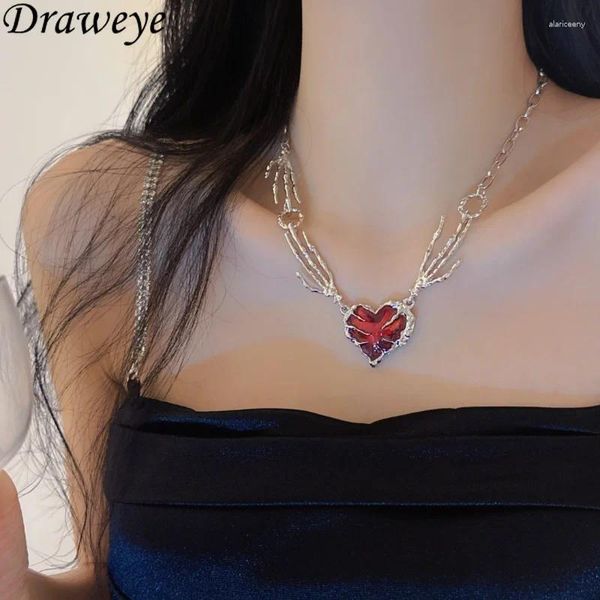 Ожерелья с подвесками Draweye Y2k, модные для женщин, металлические готические лоскутные ошейники в стиле хип-хоп в Корейском стиле, Para Mujer
