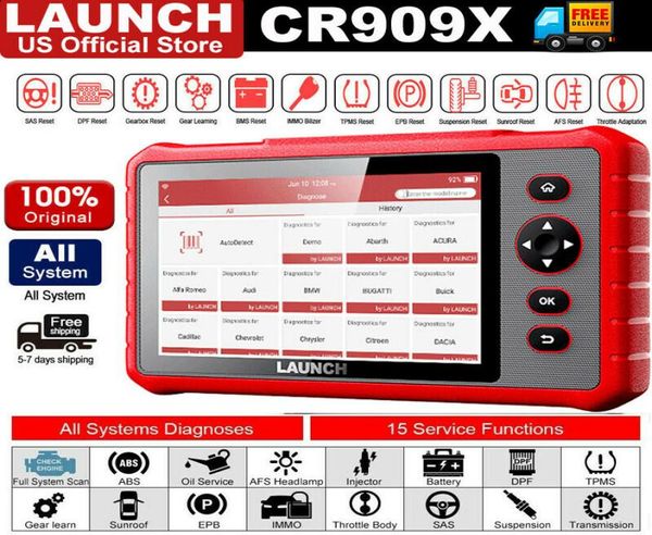 Yeni Ürün Lansmanı X431 CRP909X Pro OBD2 Tarayıcı Tam Sistem ECU DPF TPMS Teşhis Tool3992147