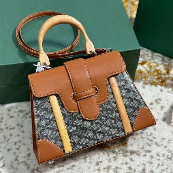 sacchetti di design di lusso borse borsetta borsetto estate a due dimensioni classiche vera vera pelle in legno traverse da donna frizione clutch borse a mano pochette mm nero