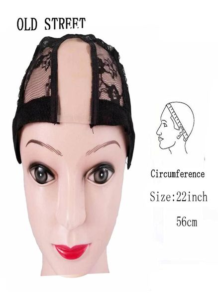 5pcslot de alta qualidade UPart Wig Cap base com alça ajustável para fazer perucas Lace Wig Cap Top Stretch Gluless Tecelagem Cap8445241