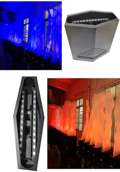 Máquina de efeito de chama led 24x3w rgb 3 em 1 palco luz de fogo falso 15m seda dmx512 controle remoto dj palco profissional atmosférico6590050
