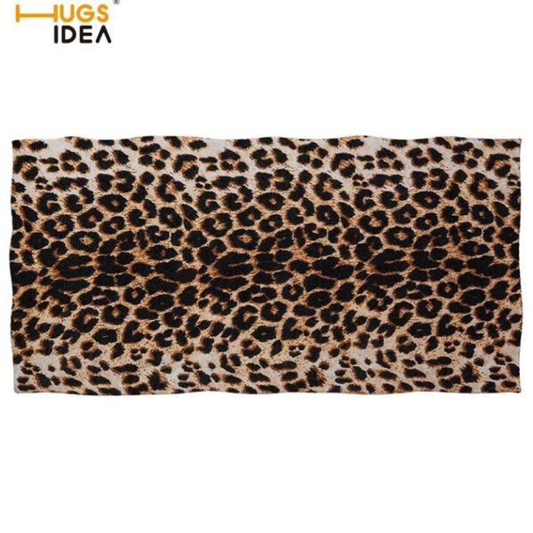 HUGSIDEA Telo mare da bagno con stampa leopardata di lusso 3D Design in pelliccia di ghepardo Spa Sport Coperta da palestra Asciugamano da doccia ad asciugatura rapida Bathroom265r