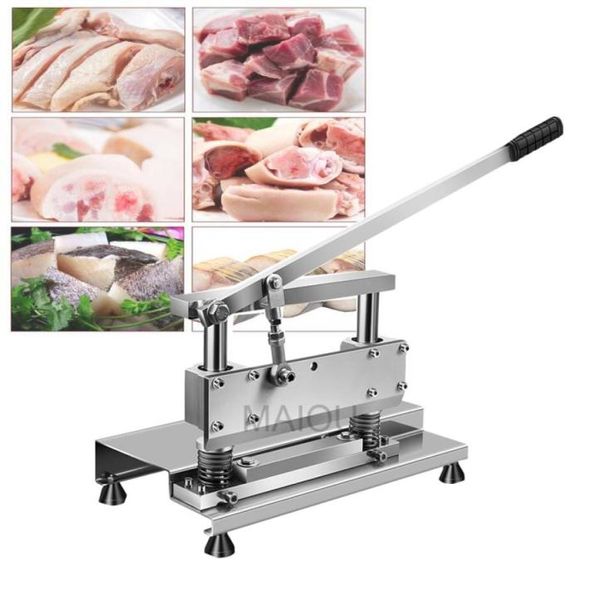 Macchina per tagliare le ossa con sega manuale in acciaio inossidabile Tagliare la carne di maiale con le costolette di carne Affettatrice per carne1176321