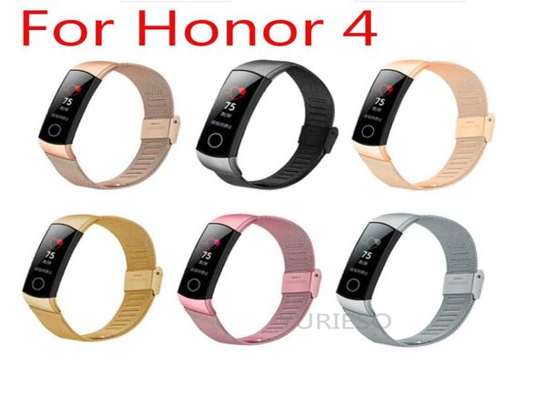 Для Honor Band 4 ремешок Миланская петля Металлический ремешок из нержавеющей стали для Huawei Honor Band 4 Замена браслета Wristband7631361