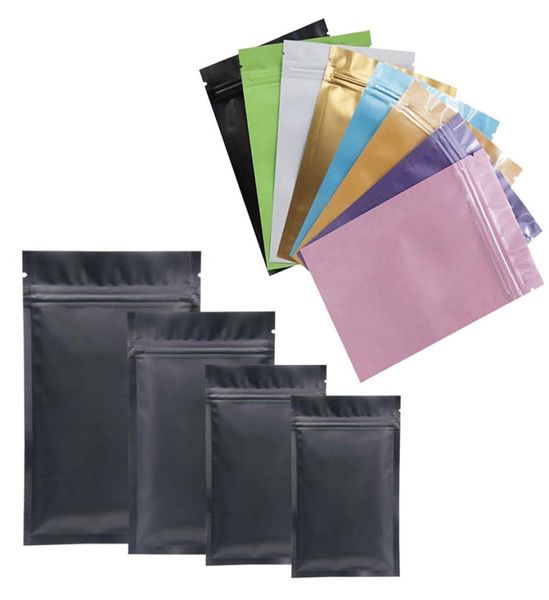 Saco de plástico Mylar Sacos de folha de alumínio para armazenamento de alimentos de longo prazo e proteção colecionável Dois lados coloridos Herb Storage2850706