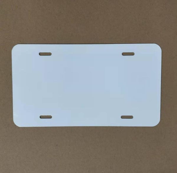 Сублимационный алюминиевый номерной знак, пустой белый алюминиевый лист, сделай сам, термотрансферные рекламные пластины, индивидуальный логотип, 1530 см, 4 отверстия4994162
