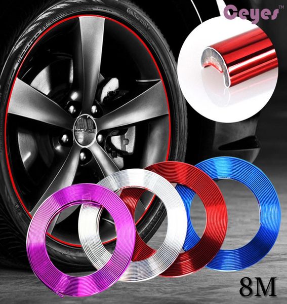 8mroll cubo de roda do carro pneu adesivo carro decorativo para mercedes w203 w210 w211 decoração automóvel adesivo acessórios do carro styling2152626