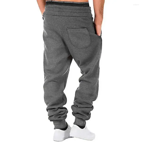 Calças masculinas diariamente usar calças masculinas esportes respiráveis com cordão cintura tornozelo-banded design para jogging ginásio treinos macios
