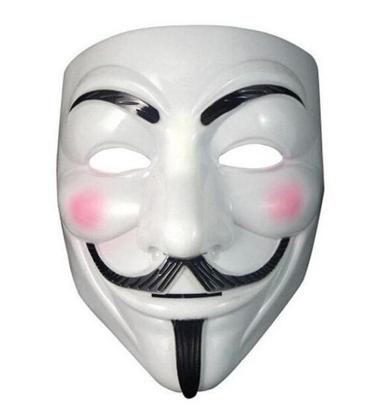 Vendetta-Maske, anonyme Maske von Guy Fawkes, Halloween-Kostüm, weiß, gelb, 2 Farben2872482