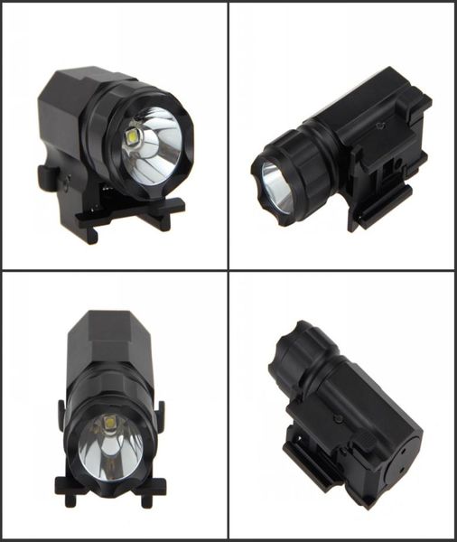 200 Lm LED Tactical Gun Lanterna Tocha Pistola Revólver Tocha Lâmpada com suporte para caminhadas, acampamento, caça e outras atividades6681354