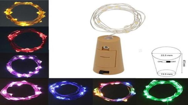 2M 20 LED Flaschenverschluss Lichterkette Silberdraht Lichterkette Glas Weinkorkenförmige Lampe Weihnachtsfeier Hochzeitsdekoration9965832