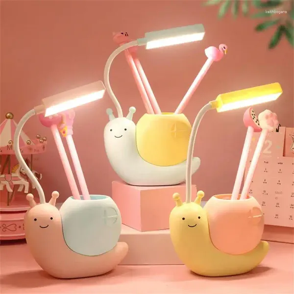 Tischlampen Cartoon LED SNAILE DESCH DIESEL LAMPE Kinder Schlafzimmer Nachtleuchte Lesen Studienzeit Weihnachtsgeschenk Wohnheimdekorationen Augenschutz