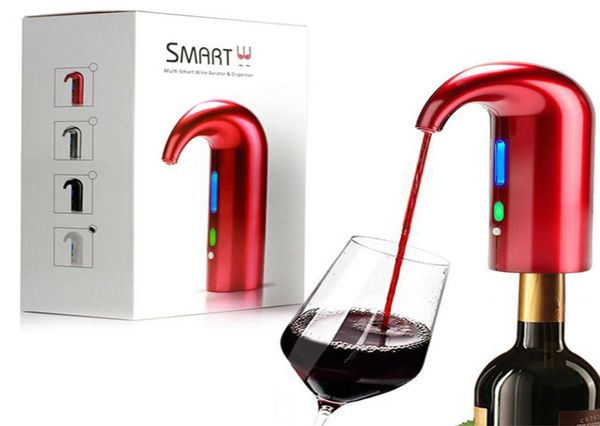 Elektrische Wein One Touch Tragbare Ausgießer Belüfter Dispenser Pumpe USB Aufladbare Apfelwein Decanter Ausgießer Wein Zubehör Für Bar Hom2061079