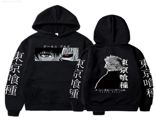 Tokyo Ghoul Anime Hoodie Pulôver Tops Manga Longa Ken Kaneki Gráfico Casual Moda Pano Pulôver G2207202489574