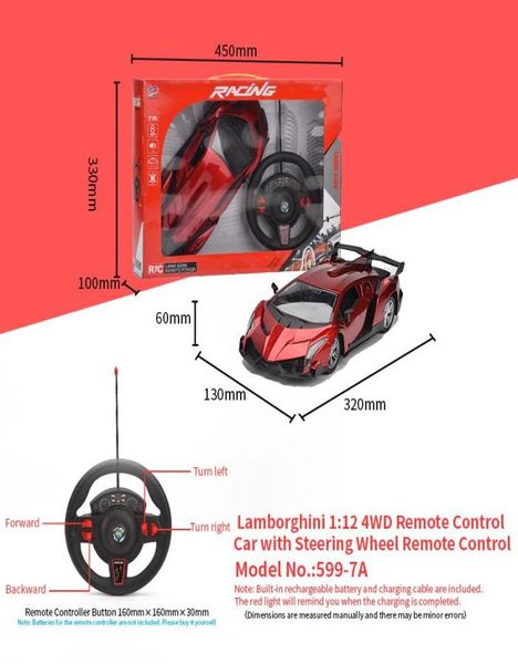 4channel 112 4WD Wheel Remote Car Toy With Control Pla Model Steering RC Sports Remote Control Toy Children039s Toy Gifts Orn4879890