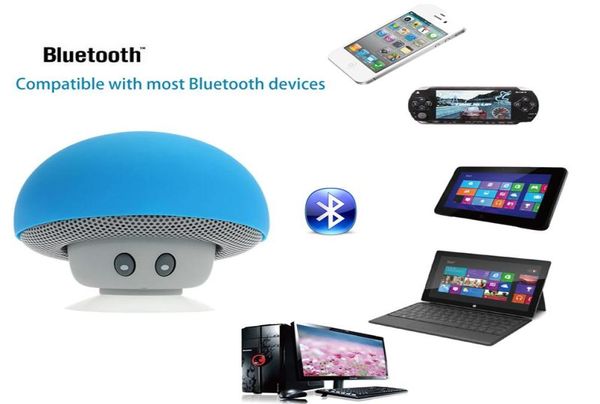 Akıllı sevimli mantar emme kablosuz bluetooth hoparlör, mikrofon su geçirmez hif stereo eller taşınabilir hoparlör1434738