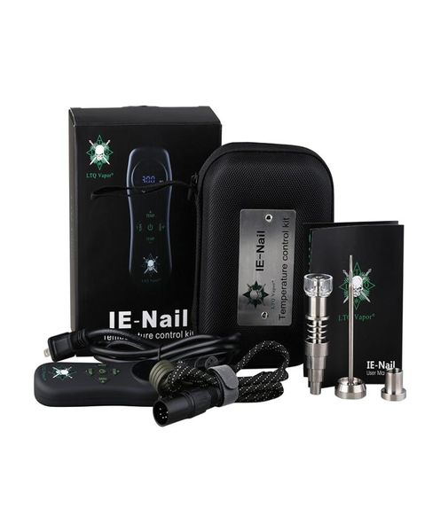 Accessori per fumatori 100 originali autentici LTQ Vapor IE Nails Dispositivo ibrido Quatz Dab E Nail per controllo della temperatura delle erbe secche della cera8466989