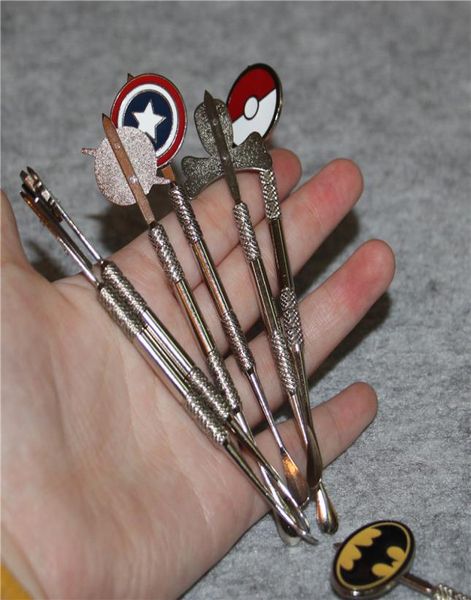 Metal Dabber Cam Bongs Toolwater Boru Dab Yağ Donanları Sigara Aksesuarları Öğütücü Silikon Kavanoz Paket Mon Cartoon8371697