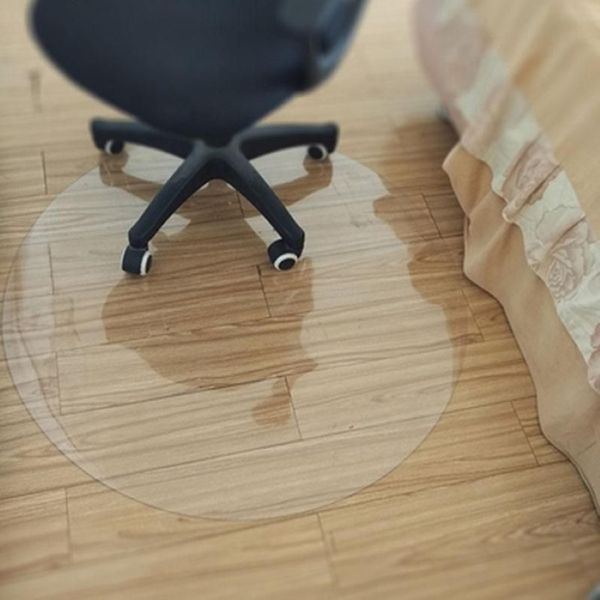 Teppiche LOVRTRAVEL Transparente Holzbodenschutzmatte PVC-Teppich Computerstuhlmatten Protektoren Kunststoff Weicher runder Teppich190l