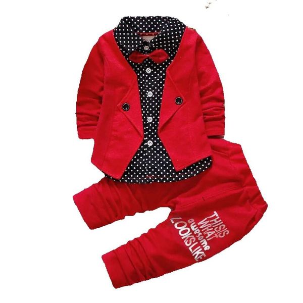 Bambino pieno di cotone marca moda bambini manica vestiti magliette e pantaloni tuta da bambino autunno bambini ragazzo ragazza set di abbigliamento Lj2588705 GG