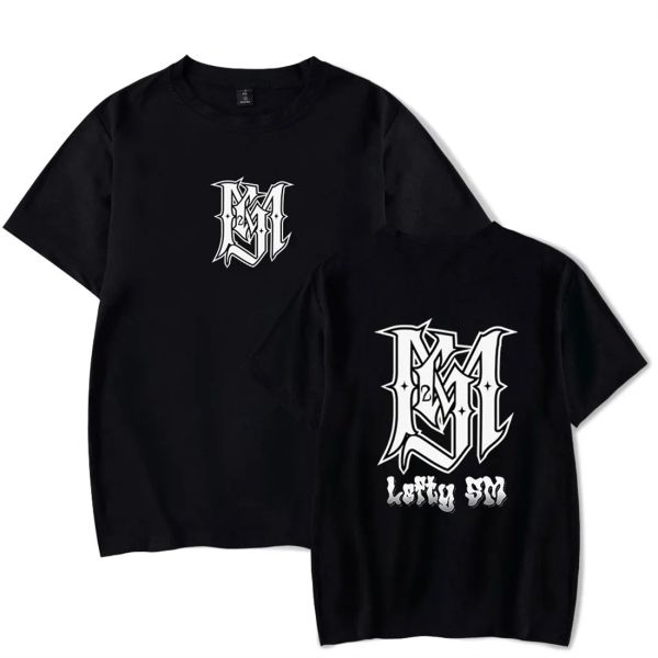 Rapper lefty sm oversized t camisa feminina verão moda o-pescoço manga curta engraçado camiseta gráfico streetwear y2k roupas