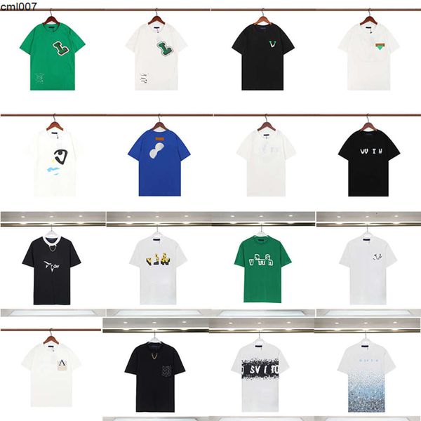 Designer-T-Shirt für Herren, Paar, Luxus-Buchstabe, T-Shirt für Damen, All-Match-Kleidung, gewaschener Polo-Stoffdruck, bunt, schwarz, weiß, modische Stickerei O026