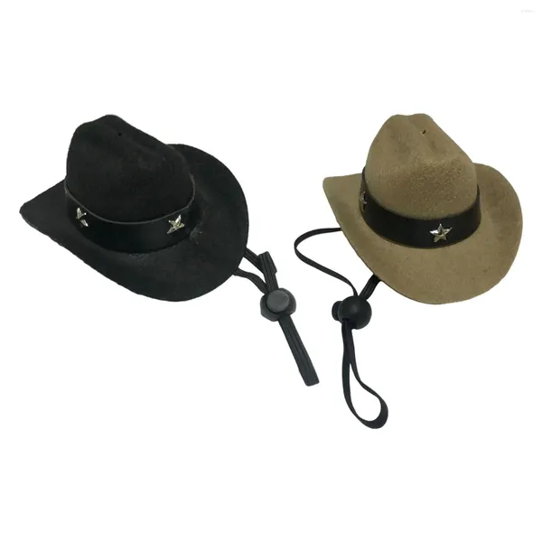 Abbigliamento per cani Cappello da cowboy Puntelli Po Accessori per costumi per feste a tema carini Accessori per gatti cosplay adorabili Ovest