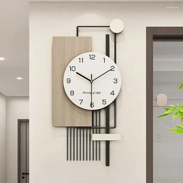 Relógios de parede Design de bateria pendurado luz moderna luxo sala de estar vintage reloj pared decorativo decoração de casa