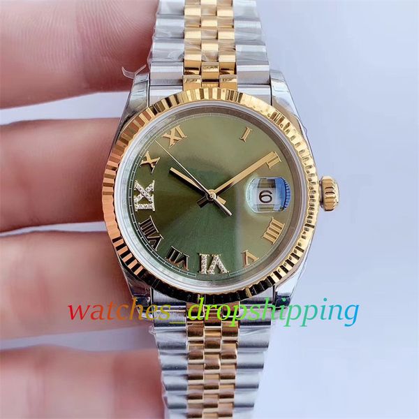 10 stili BPF 36mm Orologio unisex Orologi da donna da uomo Automatico 2813 Roman 6-9 O'clock Diamond Marders Jubilee Bracciale in acciaio 126233 BP Orologi da polso di fabbrica