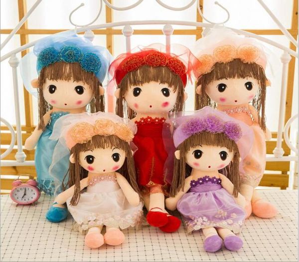 Moda principessa matrimonio morbido peluche bambole bambola di peluche fatta a mano con dolce bellezza vestito regalo di compleanno bambina giocattoli6152773