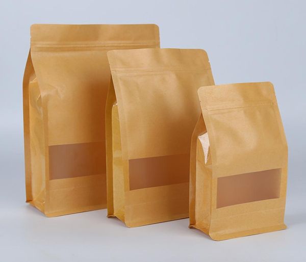 Chicchi di caffè Pane biscotto imballaggio spot sacchetto di imballaggio ottagonale snack per il tè carta kraft sacchetti di materiale alimentare personalizzato3934213