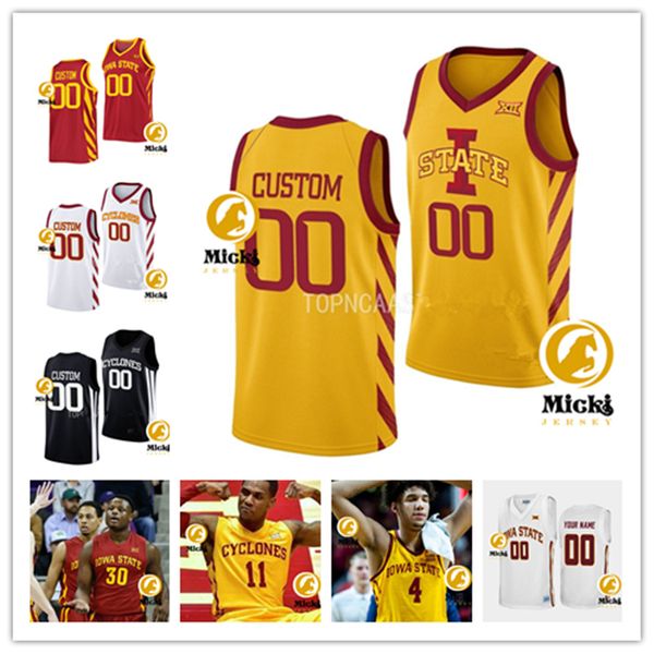 Milan Momcilovic Omaha Biliew Iowa State Cyclones Basketball-Trikot Cade Kelderman JT Rock Individuell genähte Iowa State-Trikots