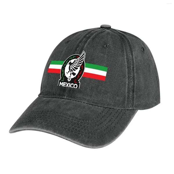 Berets Playera Nuevo Logo México Equipe de Futebol Seleccion Mexicana de Futbol Chapéu de Cowboy Pesca Golf Cap Natal Menino Mulheres