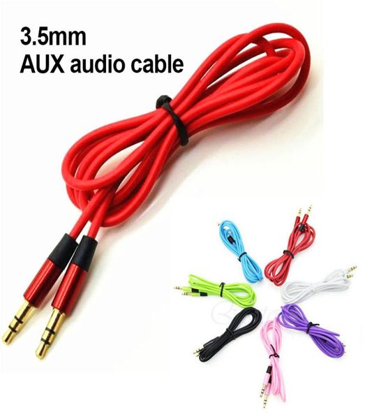 Cavo audio AUX da 35 mm maschio a maschio ausiliario audio stereo per auto cavo AUX in metallo per telefoni altoparlante per auto 4ft 5ft 10ft6098399