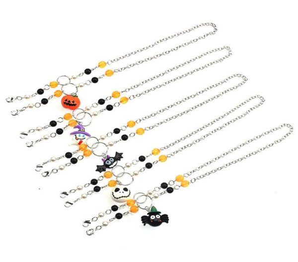 DHL Kürbis Gesichtsmaskenband Brillen Halloween Maskenkette Erwachsene Masken Lanyard Verstellbar Bequem um den Hals Hand9781847